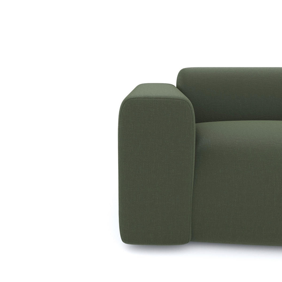 SESSEL Rastergewebe Olivgrün 130cm - Olivgrün, Textil (130/67/97cm) - Sia Home
