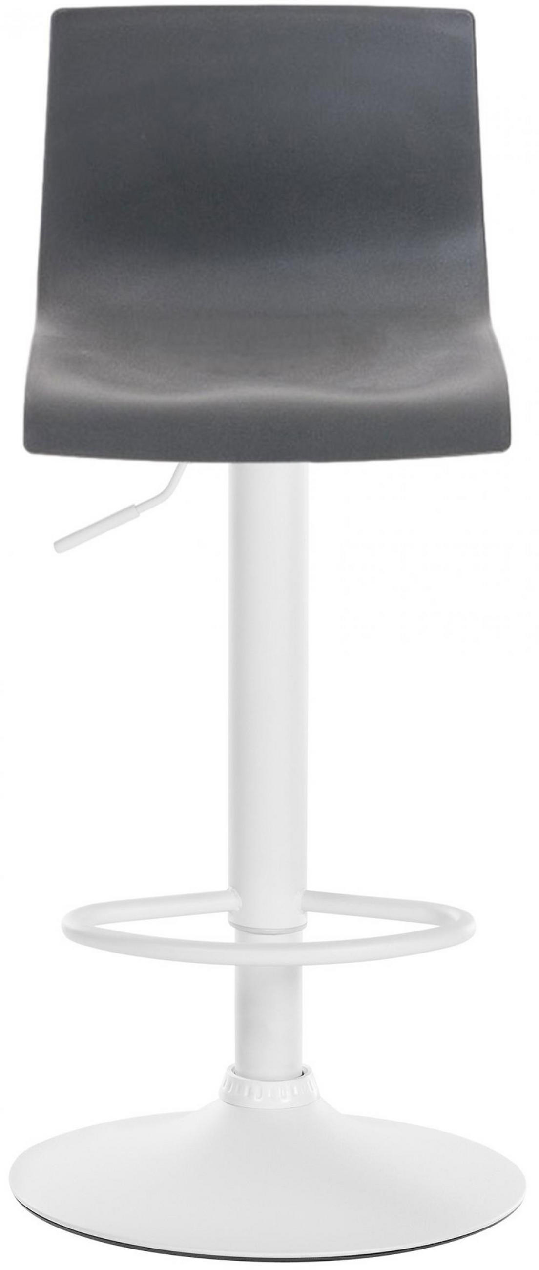 BARHOCKER Kunststoff grau - Weiß/Grau, Kunststoff/Metall (39/84/36cm) - CLP