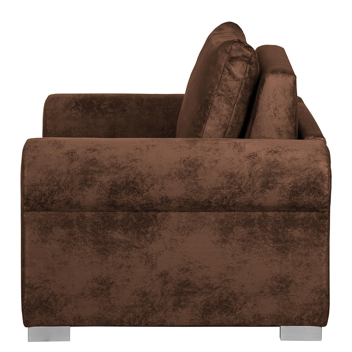 SCHLAFSOFA mit Husse - Silberfarben/Braun, Textil (125/90/90cm) - home24