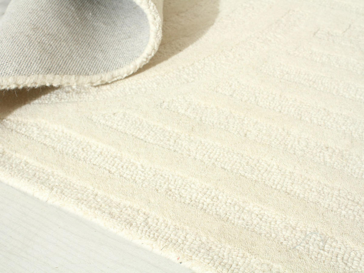 WOHNZIMMERTEPPICH - 230 cm x 160 cm - stoff - gebrochenes weiß Luzan - Weiß, Textil (230/160cm) - Vente-Unique