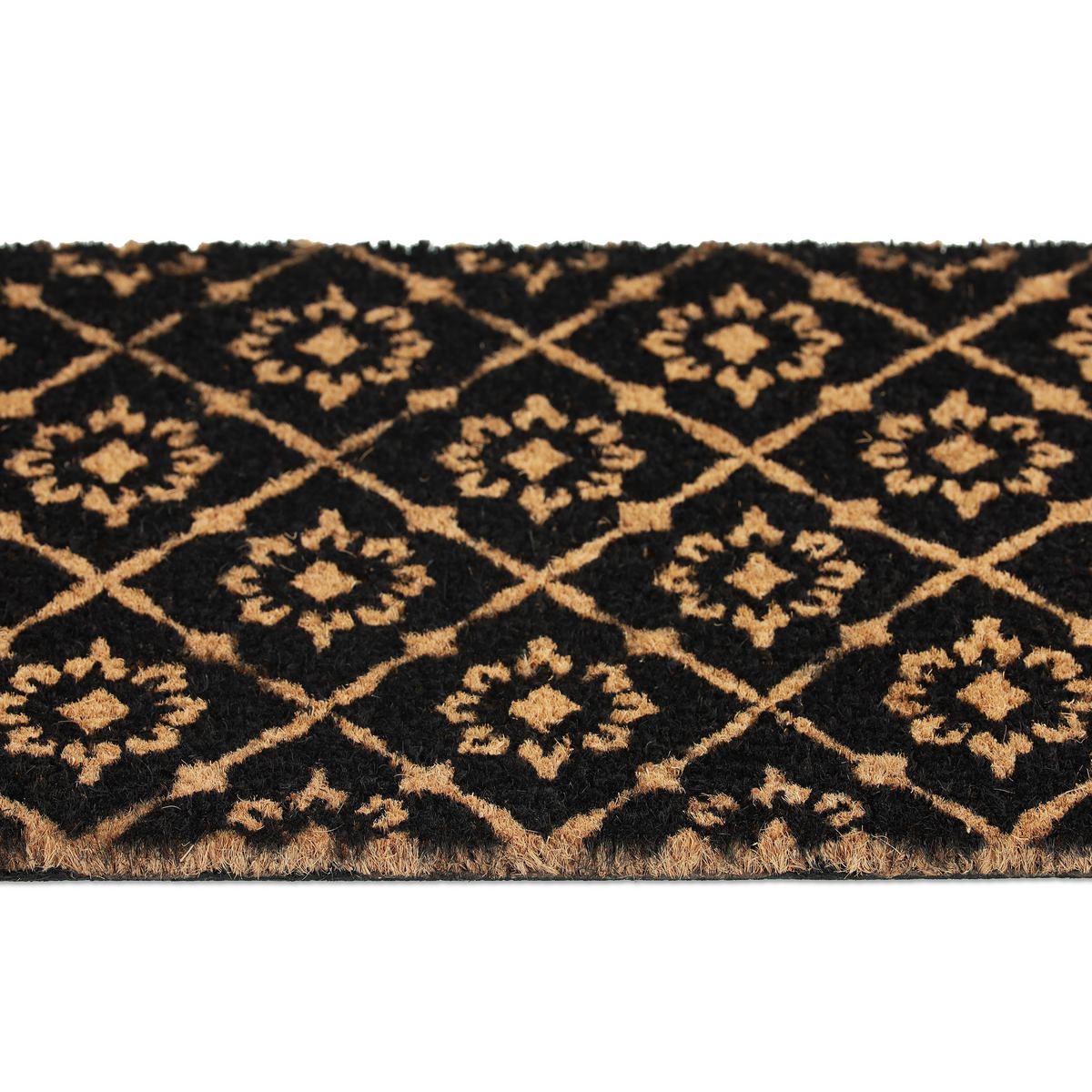 FUSSMATTE - Schwarz, Kunststoff/Textil (60/40cm) - Relaxdays