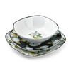 TELLERSET Magnolia Schwarz 30/20/24.5 cm Keramik - Schwarz, Keramik (20/24.5/30cm) - Mondex