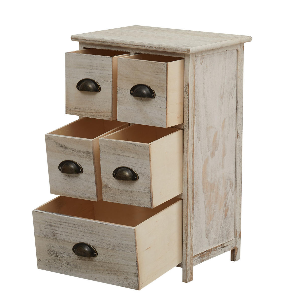 KOMMODE Weiß 30/40/66 cm - Weiß, Holz (30/66/40cm) - Mobili Rebecca