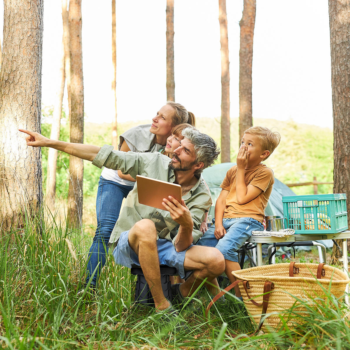 2XTELESKOPHOCKER - Schwarz, Kunststoff (25/44.5/25cm) - Relaxdays