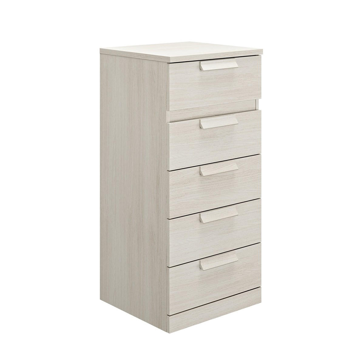 KOMMODE 5 Schubladen Cyrus - Französische Herstellung - 48/45/105 cm - Apfelbaumfarben, Holzwerkstoff (45/105/48cm) - Calicosy