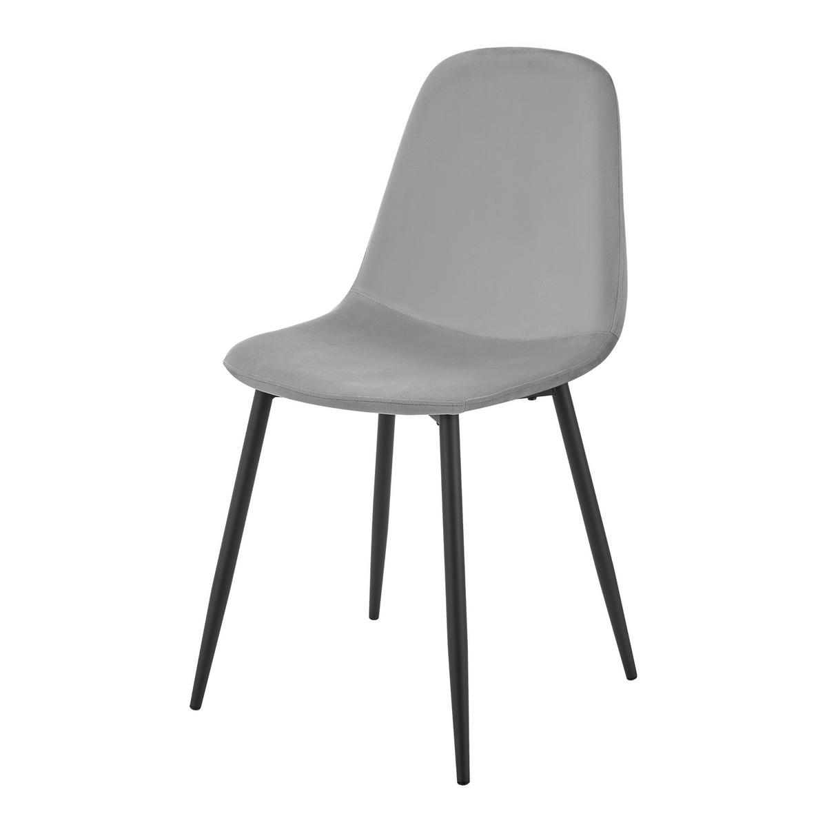 ESSZIMMERSTUHL Nöstach im 2er-Set - Grau, Metall (44/87/51cm) - [en.casa]