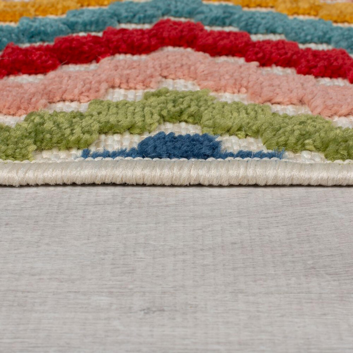 OUTDOOR-TEPPICH Geometrisch-Design, multifunktional, mehrfarbig LUNE, Multi 120x170 cm - Multicolor, Textil (120/170cm) - KADIMA DESIGN