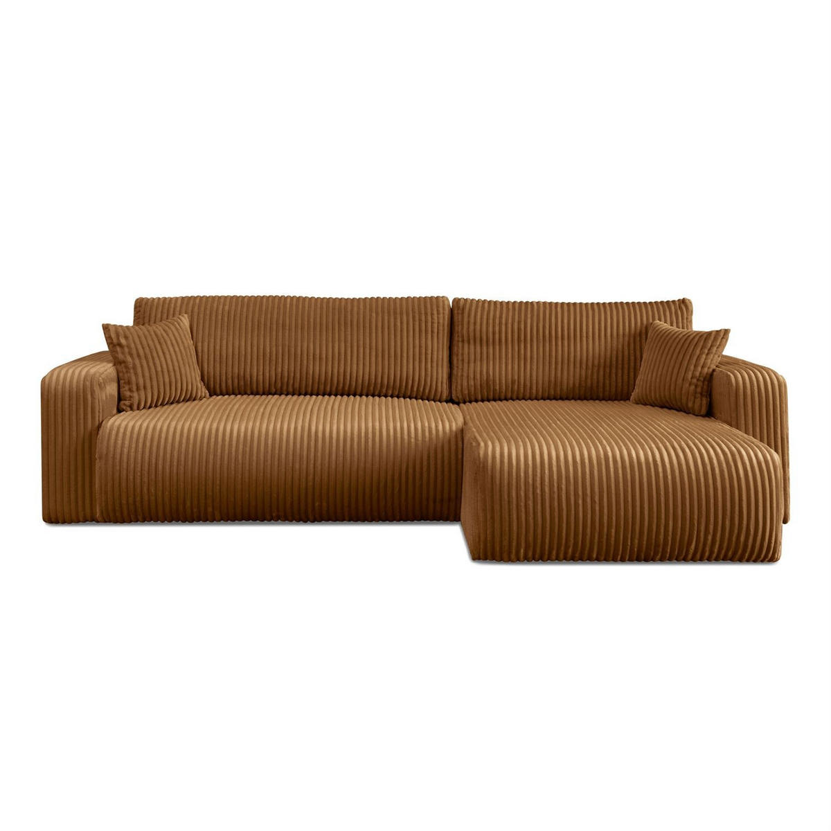 ECKSOFA PRESTIGE SOFT mit Schlaffunktion und Bettkasten, Tilia 56 - Hellbraun, Textil (277/143cm) - Lookway