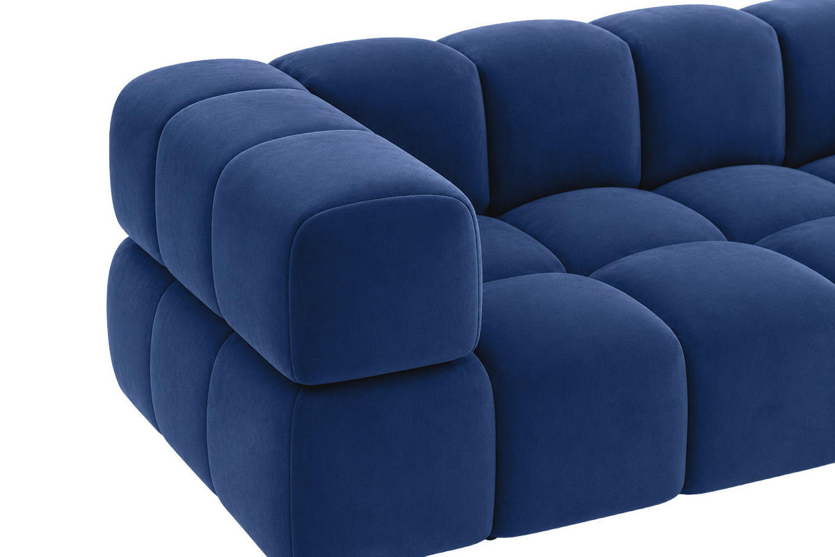 POHOVKA 2místná, velurová tkanina Bluvel, Inkoustově modrá, Averro - modrá, dřevo (200/70/96cm) - Kaiser Möbel