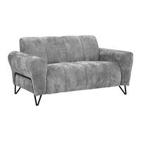 2-SITZER SOFA Volare grau - Schwarz/Grau, Textil/Metall (160/83/98cm) - Beautysofa