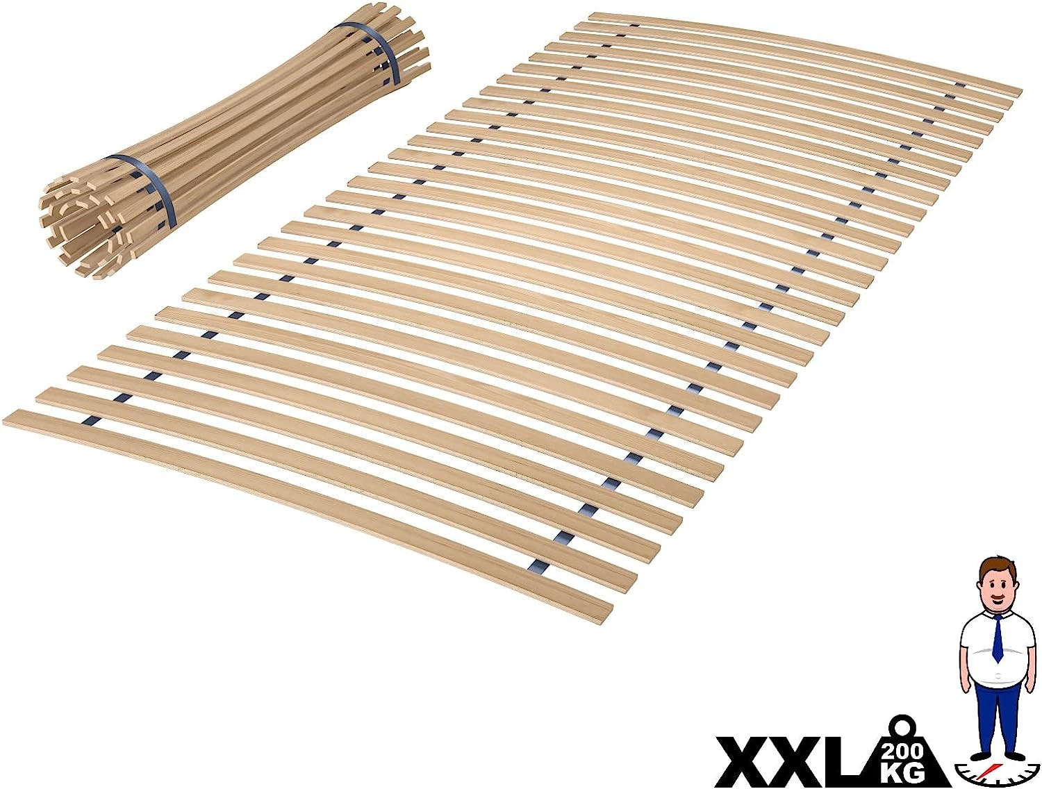 ROLLROST »Basic Comfort XXL« - Buchefarben, Holz (140/200cm) - JEKATEX