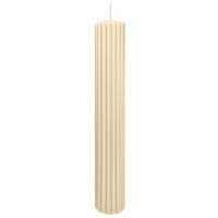 RILLEN KERZEN Bisquit 300 x Ø 45 mm, 4 Stück - Beige, Paraffin (8/15/15cm) - Wiedemann Kerzen