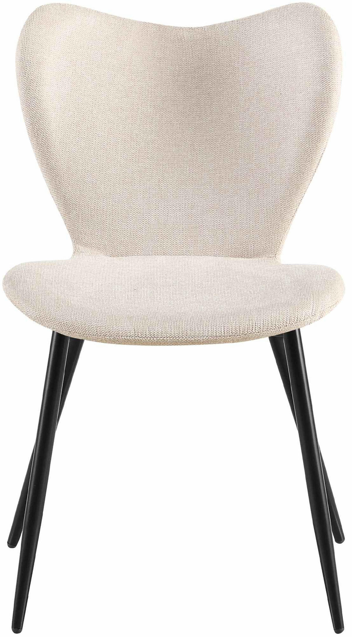 ESSZIMMERSTUHL Stoff Creme - Creme/Schwarz, Textil/Metall (50/80/58cm) - CLP