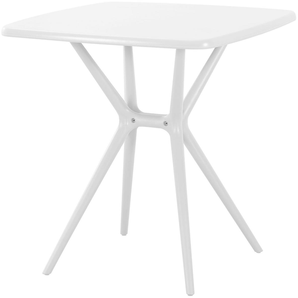 GARTENMÖBEL-SET Frida 2 Stühle 186x72x81cm Kunststoff Weiß Balkonset - Weiß, Kunststoff - DELUKE