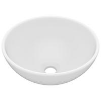 WASCHBECKEN Luxus Rund Matt Weiss 32,5/14 Cm Keramik - Weiß, Keramik (32.5/14/32.5cm) - vidaXL