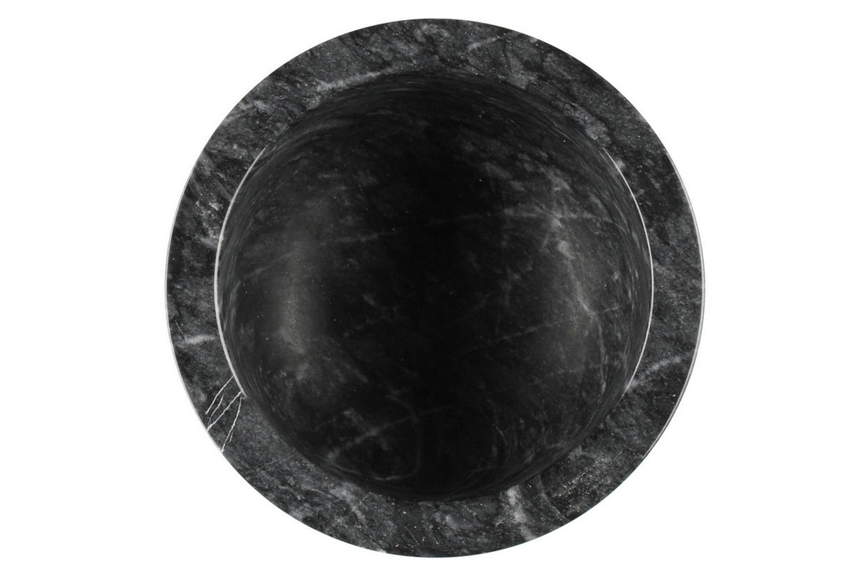 GEWÜRZSCHALE Marmor Ø 10 cm - Schwarz, Stein (10/7/10cm)
