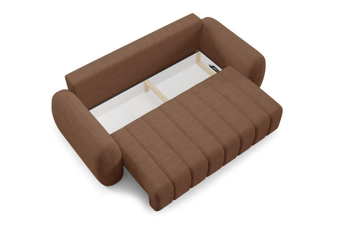 SCHLAFSOFA mit Bettkasten Premium Braun - Schwarz/Braun, Holz/Holzwerkstoff (266/95/110cm) - Furnisell
