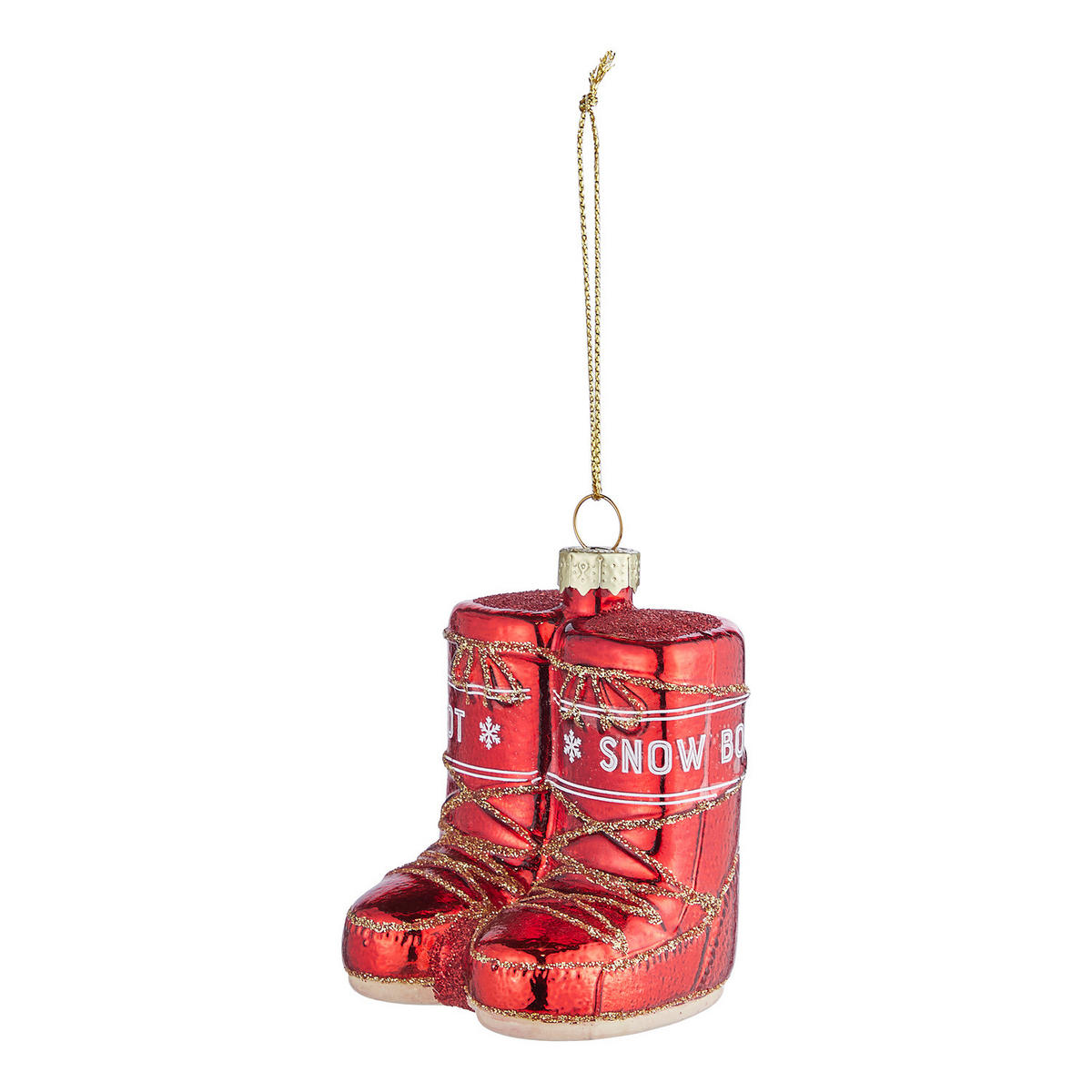 BAUMANHÄNGER Hang On Schneestiefel - Rot, Glas (5/7/5cm) - Butlers