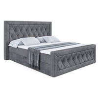 BOXBETT NOEL-Z - 120 x 200 - H3 - Dunkelgrau - Dunkelgrau, Holzwerkstoff (120/200cm) - ALTDECOR