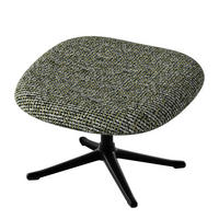 POLSTERHOCKER - Schwarz/Grün, Textil/Metall (53/37/46cm) - home24