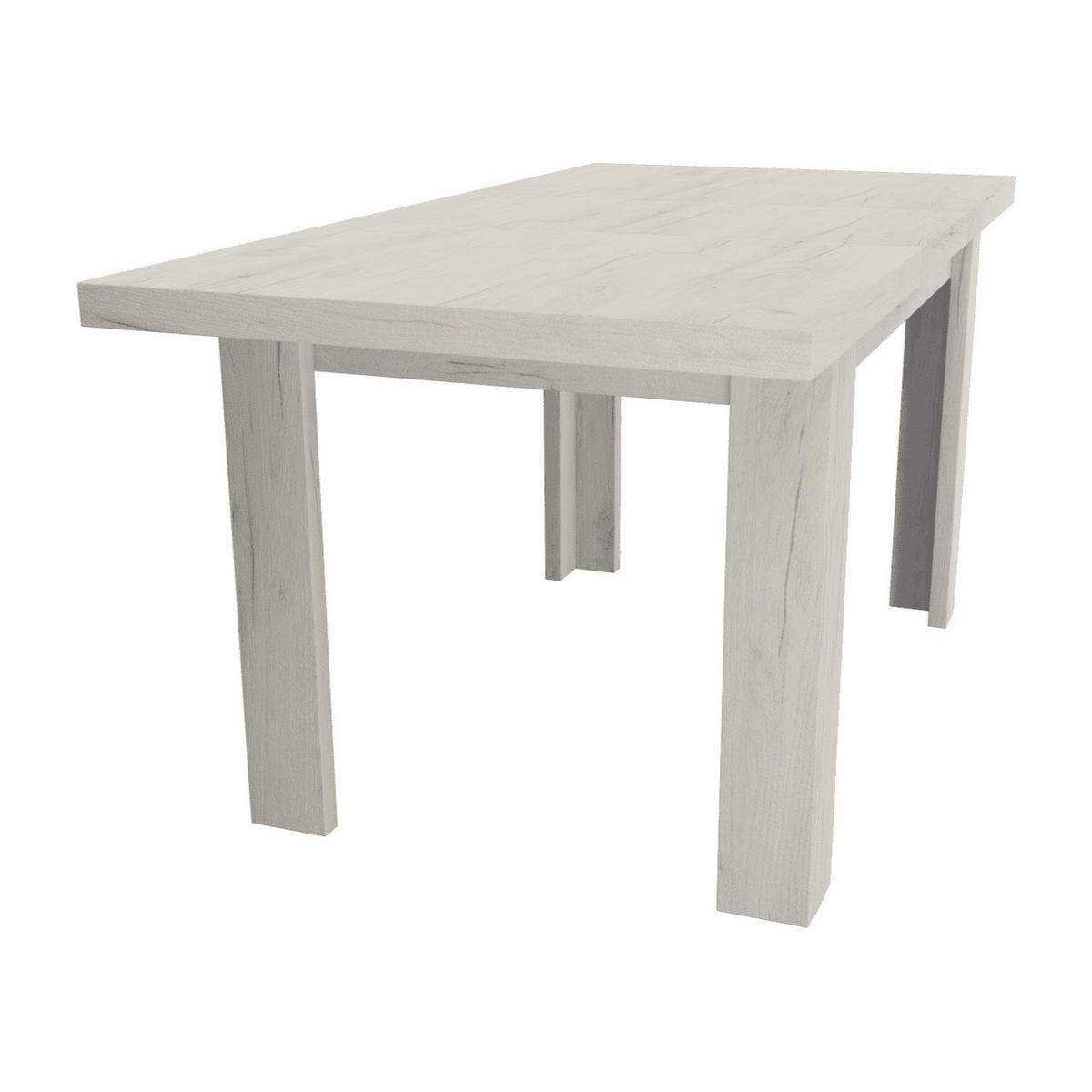 ESSTISCH ausziehbar 120-160 x 80 x 75,5 cm Kraft Weiß - Weiß, Holzwerkstoff (80/120/75.5cm) - Koseto