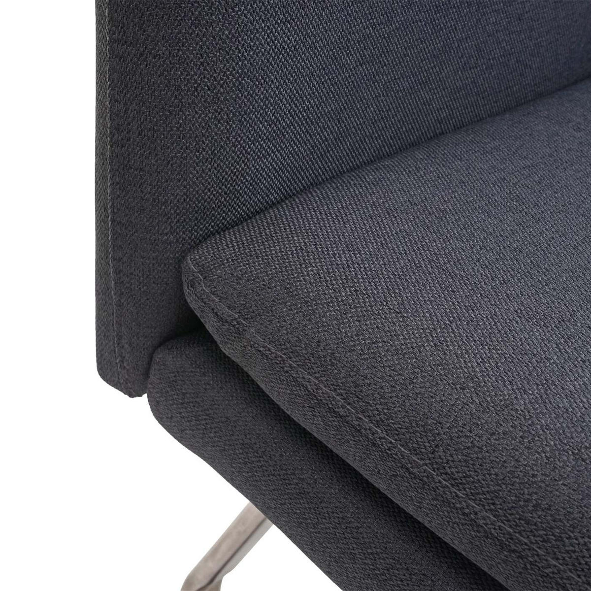 SITZBANK Grau, Silber - Silberfarben/Grau, Textil (180/90/59cm) - MCW