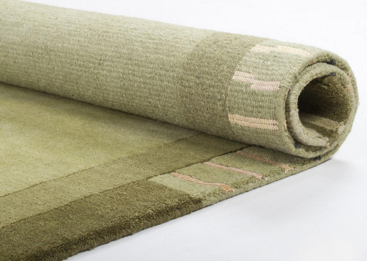 HANDKNÜPFTEPPICH Kailash 60x90 cm - Grün, Textil (60/90cm) - THEKO