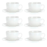 KAFFEETASSEN Set 6 Stück mit Untertasse Collina - Weiß, Keramik (11.5/8/11.5cm) - La Porcellana Bianca