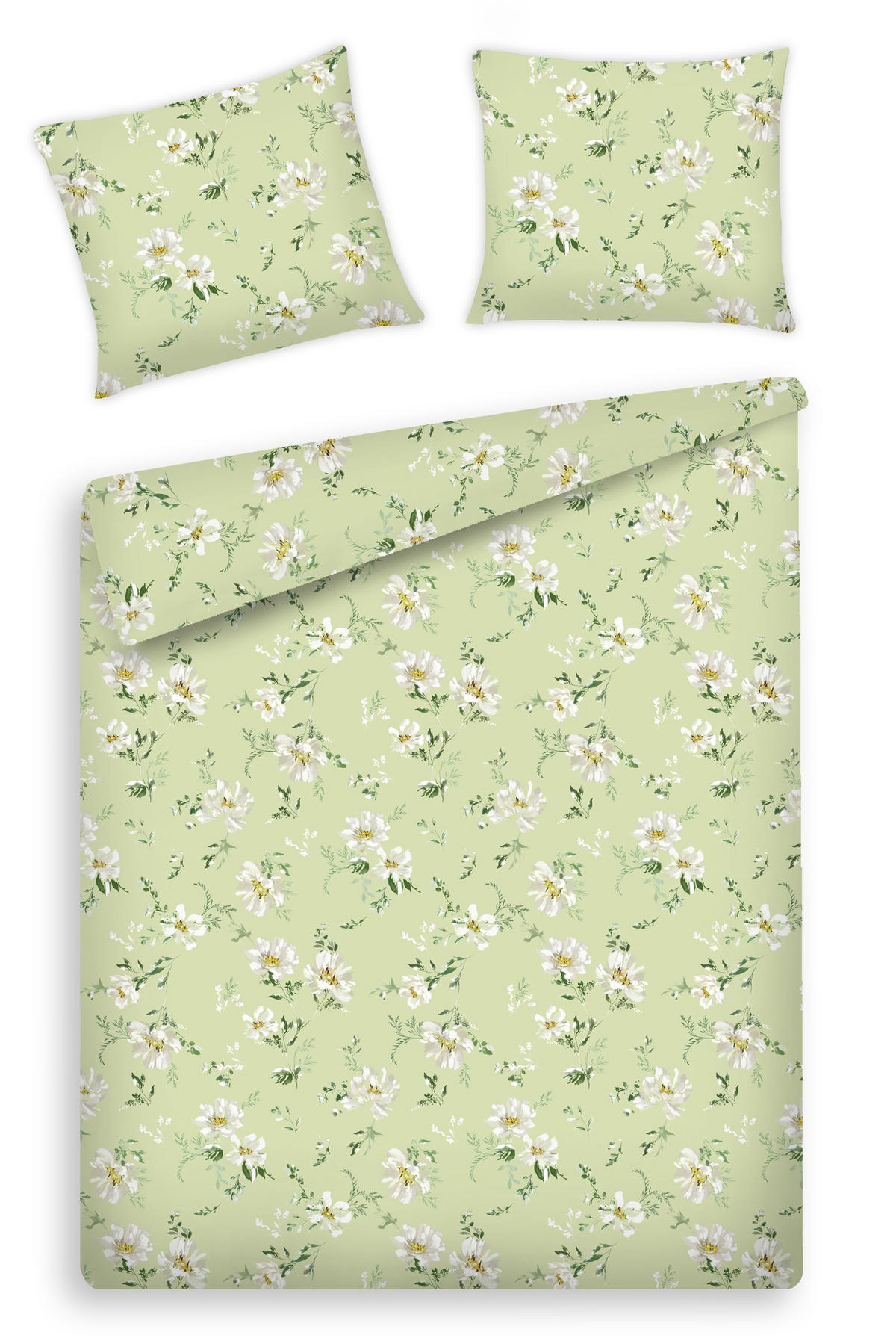 BETTWÄSCHE Jasmina - Hellgrün, Textil (160/200cm) - home&you