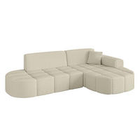 ECKSOFA Ottomane Rechts LIVO-L1 - 252x173x79,5 cm Beige - Beige, Holzwerkstoff/Textil (252/173cm) - ALTDECOR