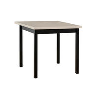ESSTISCH Max 9 - Schwarz/Cappuccino, Holz (80/80/78cm) - Leaf Design