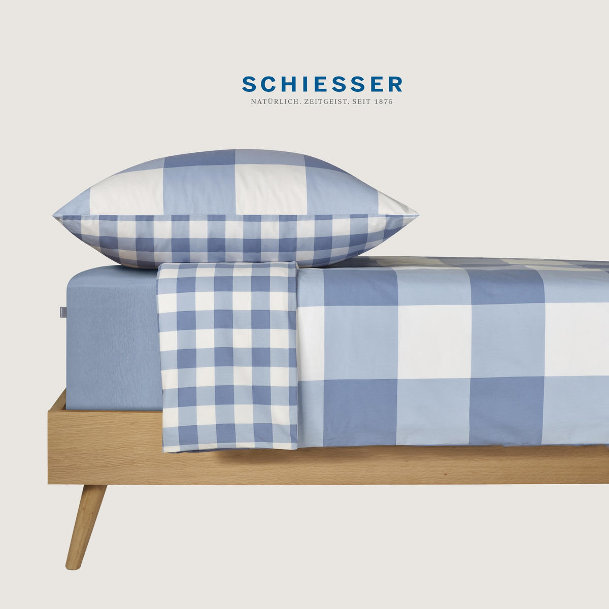 BETTWÄSCHESET Melvin - Renforcé - 2-teilig - 135 x 200 cm - Hellblau - Hellblau, Textil (135/200cm) - SCHIESSER