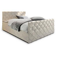BOXBETT MANDI 160x200 cm mit Matratze und Topper - Beige - Beige, Holz (160/200cm) - MASSENO
