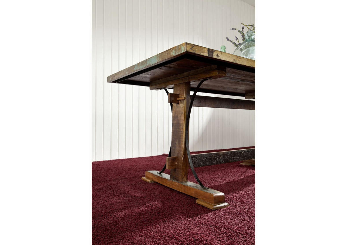 ESSTISCH Altholz 180x90x76 mehrfarbig lackiert NATURE OF SPIRIT #11 - Multicolor, Holz (180/90/76cm) - Massivmoebel24