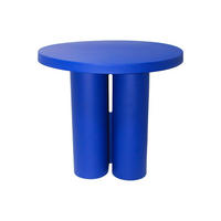 BEISTELLTISCH - 50.5 cmcm x 50.5 cmcm - Metall - Blau - TANIYA - Blau, Metall (50.5/50.5/46.5cm) - Vente-Unique