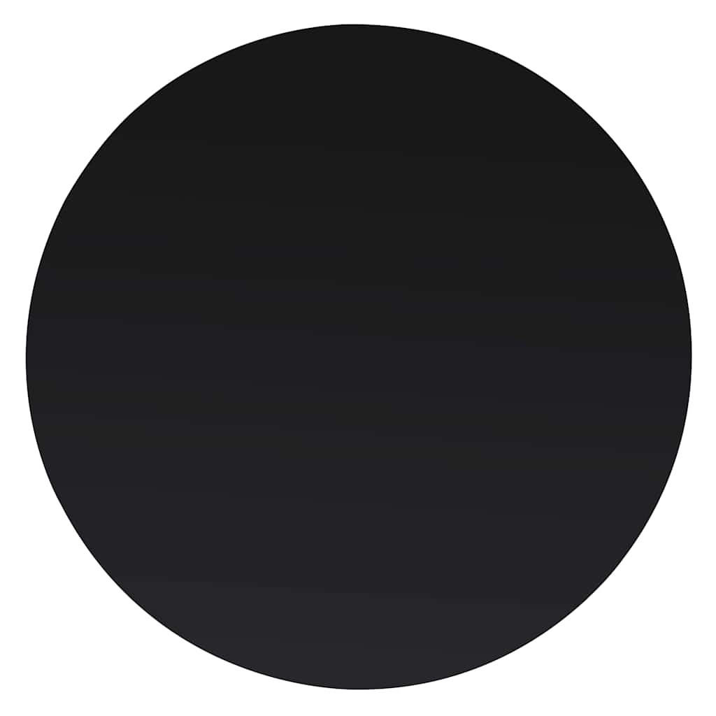 TISCHPLATTE Aus Gehärtetem Glas Rund 600 Mm - Schwarz, Glas (60/60/0.8cm) - vidaXL