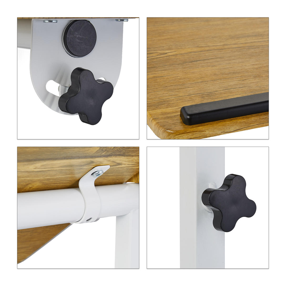 LAPTOPTISCH - Multicolor, Holzwerkstoff/Kunststoff (40/61/88cm) - Relaxdays