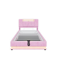 KINDERBETT 90/200 cm Rosa - Pink, Textil