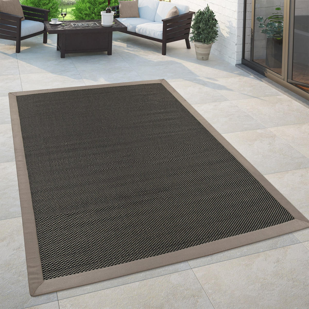 OUTDOORTEPPICH 140/200 cm Sisala 270 - Anthrazit, Kunststoff (140/200cm) - Paco Home