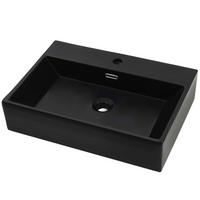 WASCHBECKEN Labounty 60.5/42.5/14.5 cm - Schwarz, Keramik (60.5/14.5/42.5cm) - Nettlife