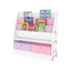 KINDERREGAL Neda - Lila/Weiß, Holzwerkstoff/Textil (71/74/23cm) - [en.casa]