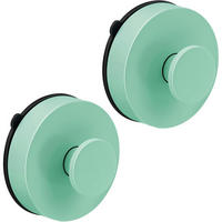 WANDHAKEN 2-teiliges Set Saugnapf Grün - Grün, Kunststoff (3.5/2.9/6.5cm)