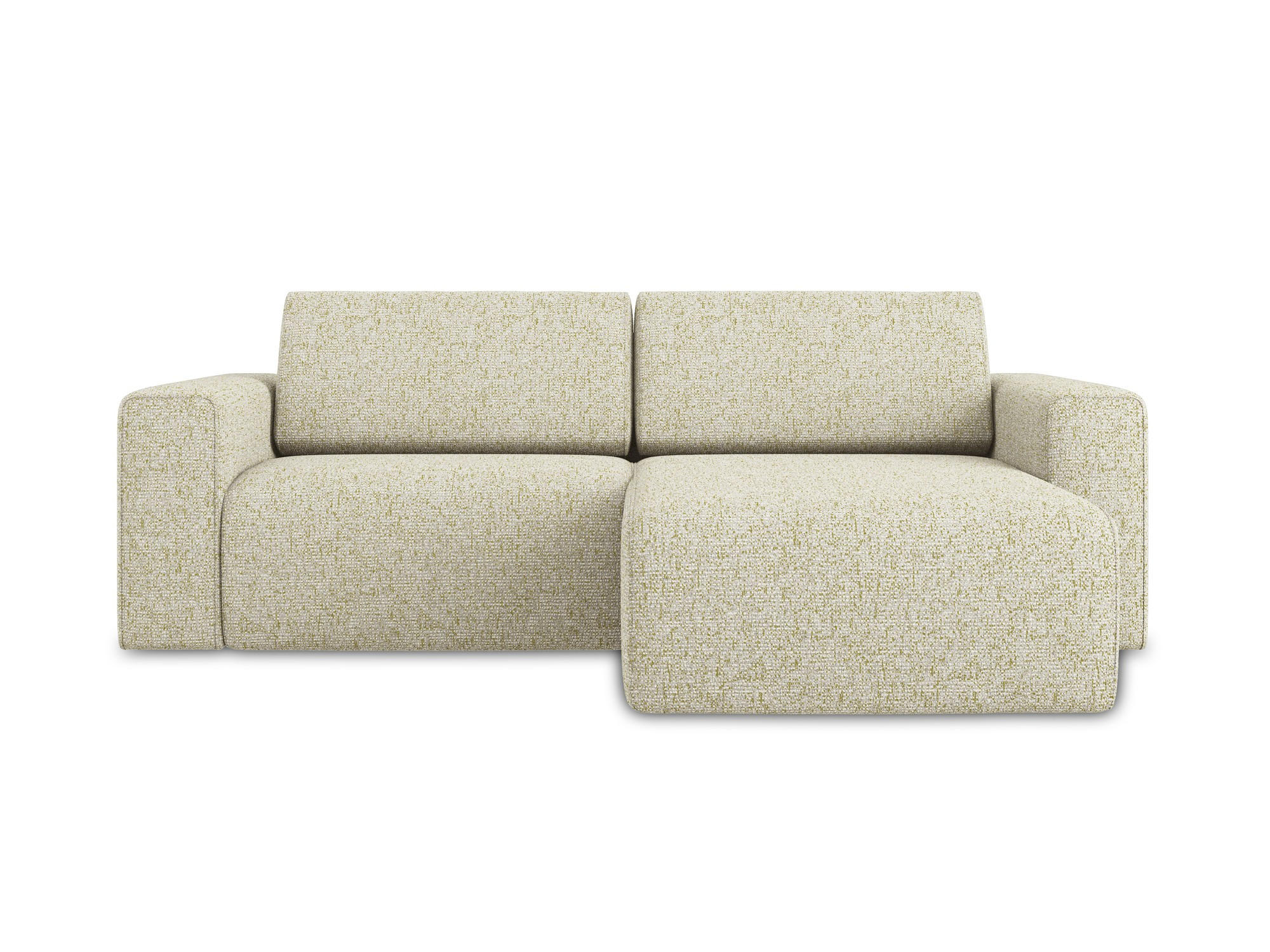 ECKSOFA Rechts Strukturstoff Stoff Beige - Beige/Creme, Kunststoff/Textil (224/167cm) - Makamii