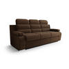 SCHLAFSOFA AMBER, mit Schlaffunktion und Bettkasten, Farbe: Braun, Velourstoff - Braun, Textil (238/103/96cm) - O-Sofa