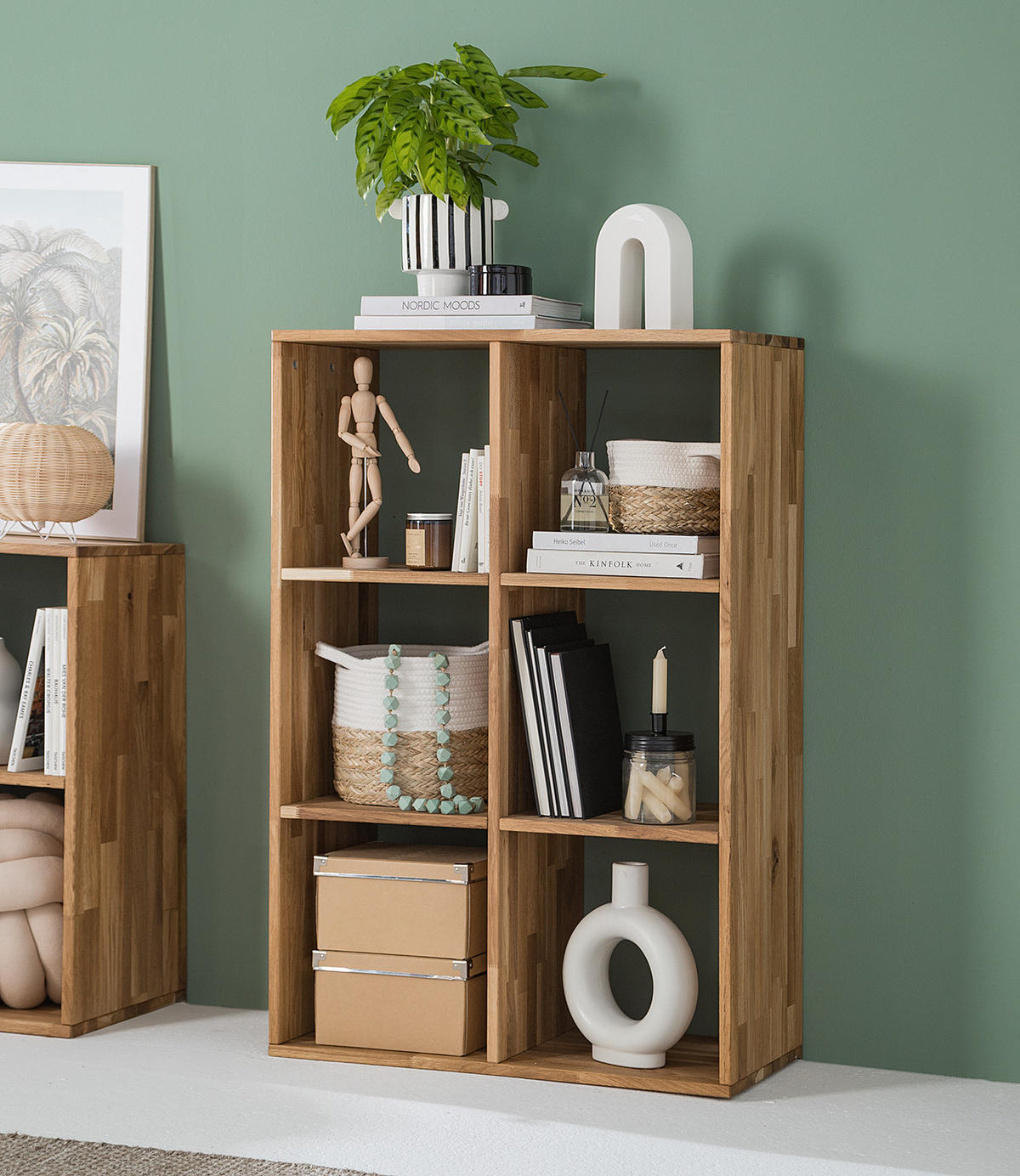 REGAL - Massivholz - Eichefarben, Holz (76/112/35cm) - home24