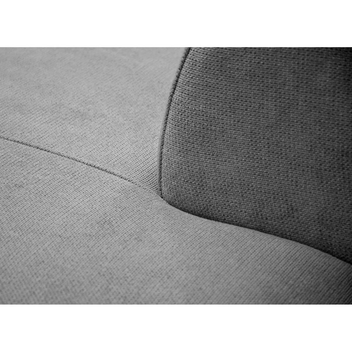 ECKSCHLAFSOFA Roma grau rechts - Schwarz/Grau, Textil (250/205cm) - Beautysofa
