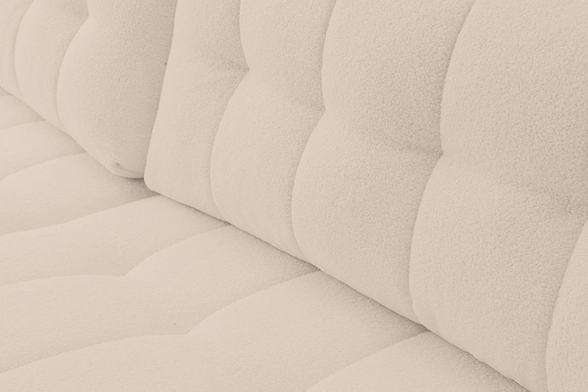 ECKSOFA Palermo mit Schlaffunktion und Bettkasten - Creme, Holz/Holzwerkstoff (245/143cm) - Ravio