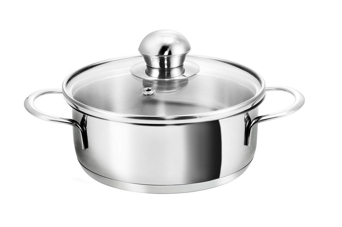 TOPFSET Parvus, Edelstahl, Induktion, 2-teilig, 14 + 14 cm - Edelstahlfarben, Metall - KOPF