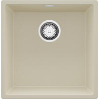 UNTERBAUSPÜLE GRANIT London, 2-er set Beige 46/47 cm 1 Becken + Ablauf-Set ab 50er Unterschrank - Chromfarben/Beige, Kunststoff (46/20/47cm) - Primagran