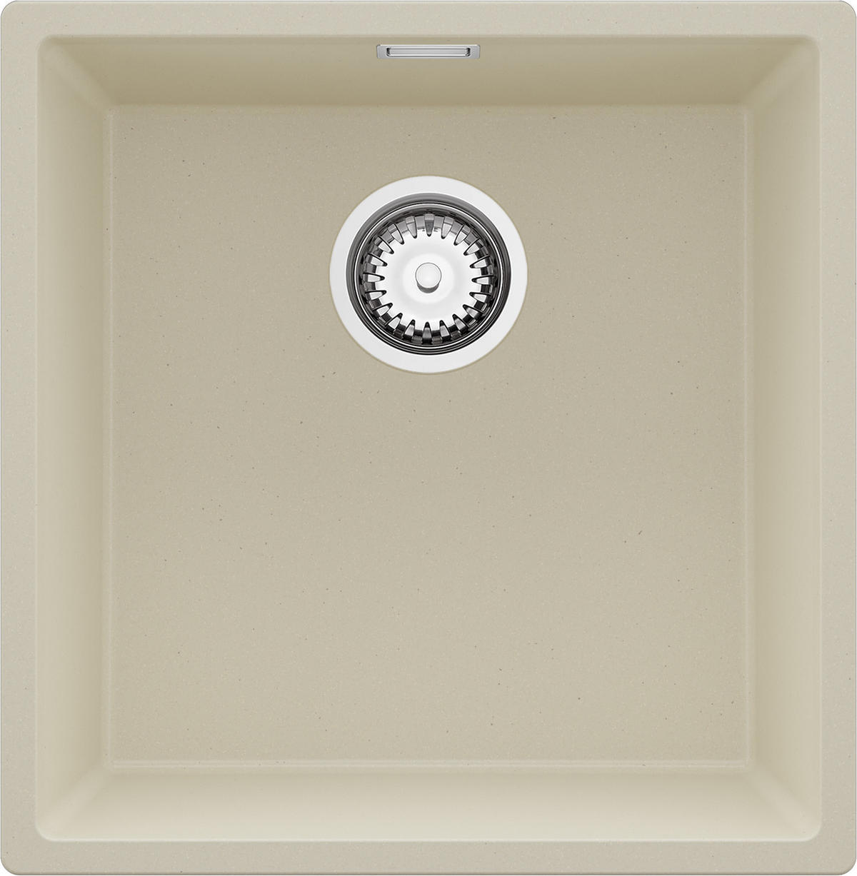 UNTERBAUSPÜLE GRANIT London, 2-er set Beige 46/47 cm 1 Becken + Ablauf-Set ab 50er Unterschrank - Chromfarben/Beige, Kunststoff (46/20/47cm) - Primagran